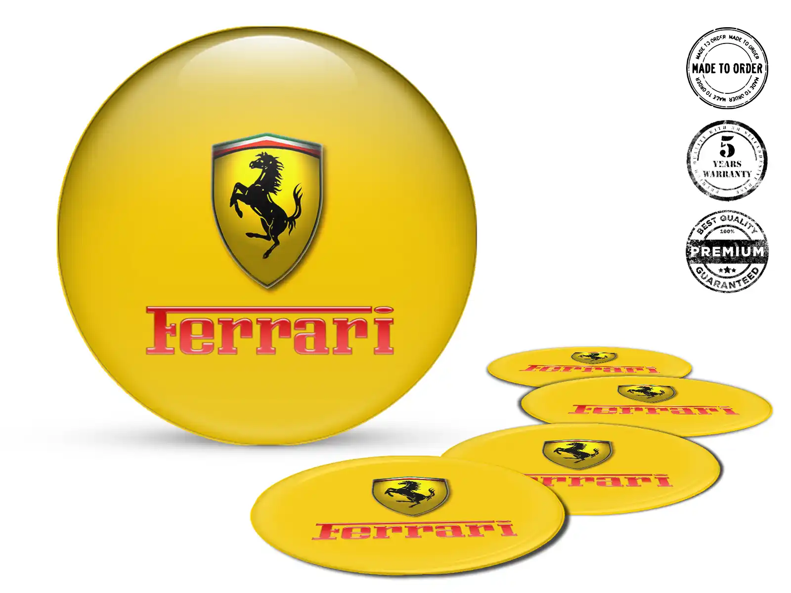 Ferrari Édition Décalque Roue Style Bombé Haute Qualité